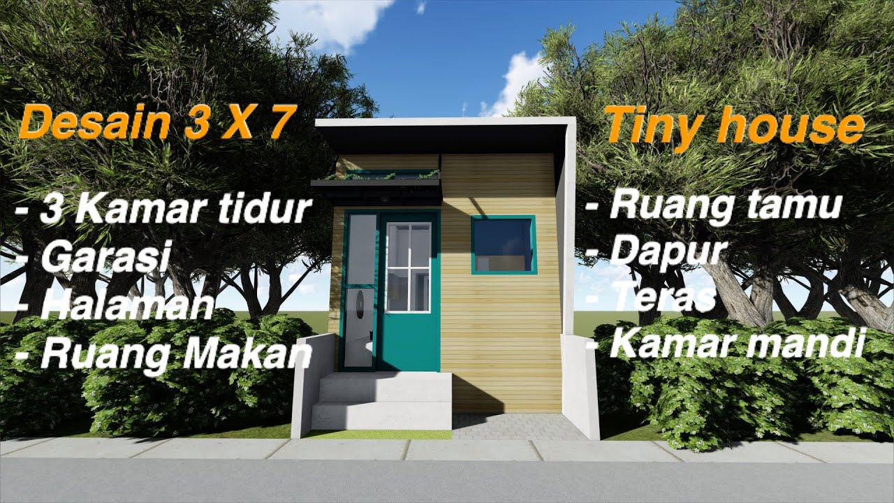 Renovasi rumah - Tiny house 3x7 Dengan 3 kamar tidur Fasilitas lengkap !