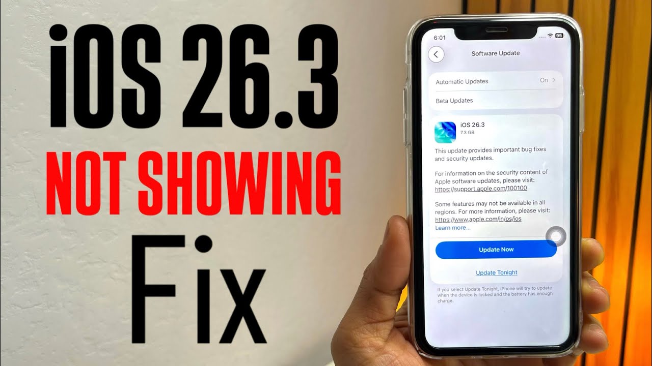 iOS 26.3 Update Not Showing in iPhone- How to Fix - Install Now
