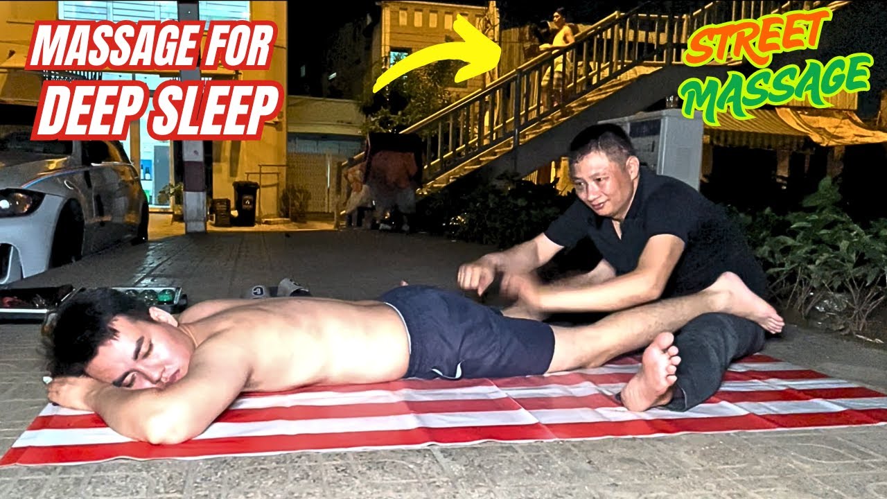 Full body street massage for only $3 || Great relaxation with traffic sounds that could be ASMR