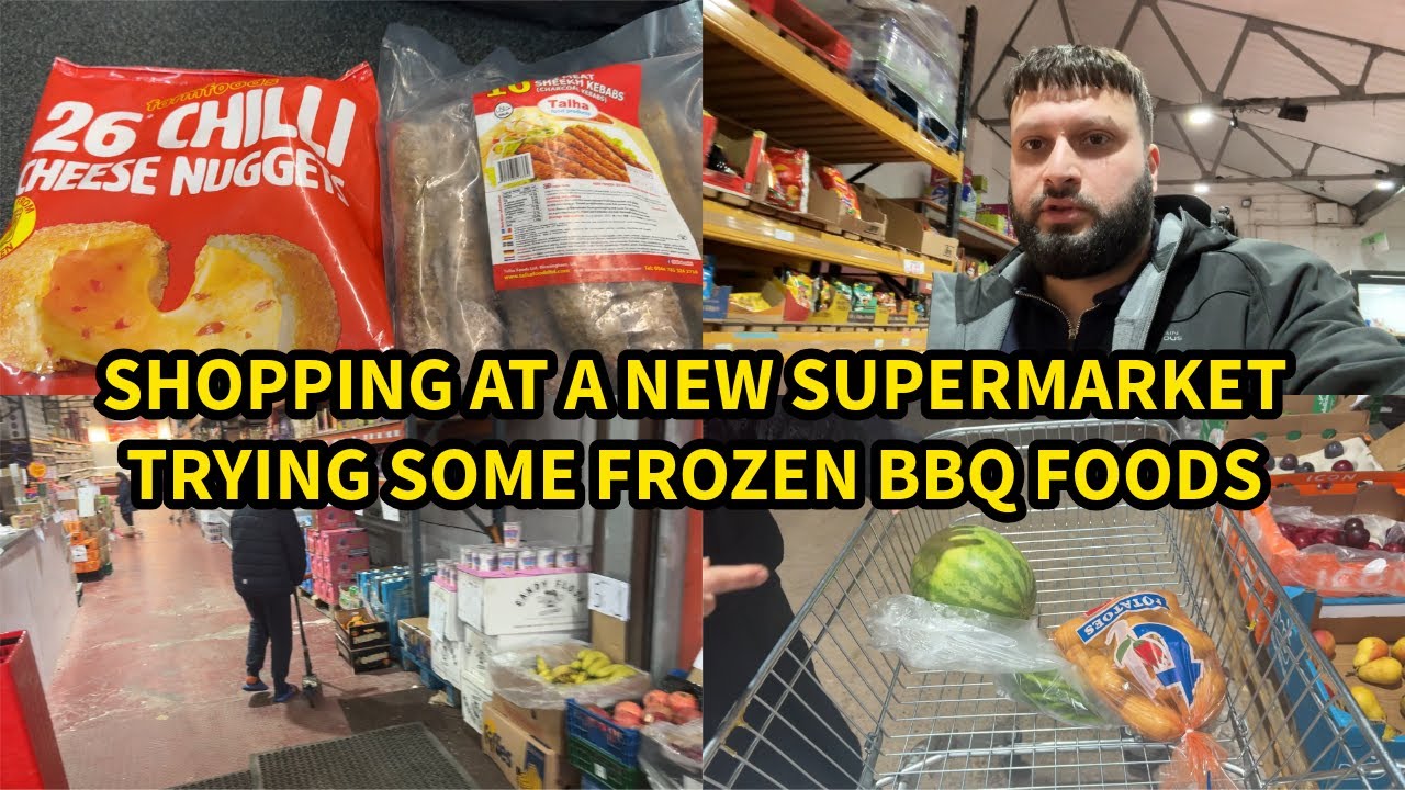 BUYING FROZEN HALAL FOODS FROM A NEW SUPERMARKET, GREAT OFFERS, BBQ KEBABS, CHICKEN BURGERS ETC