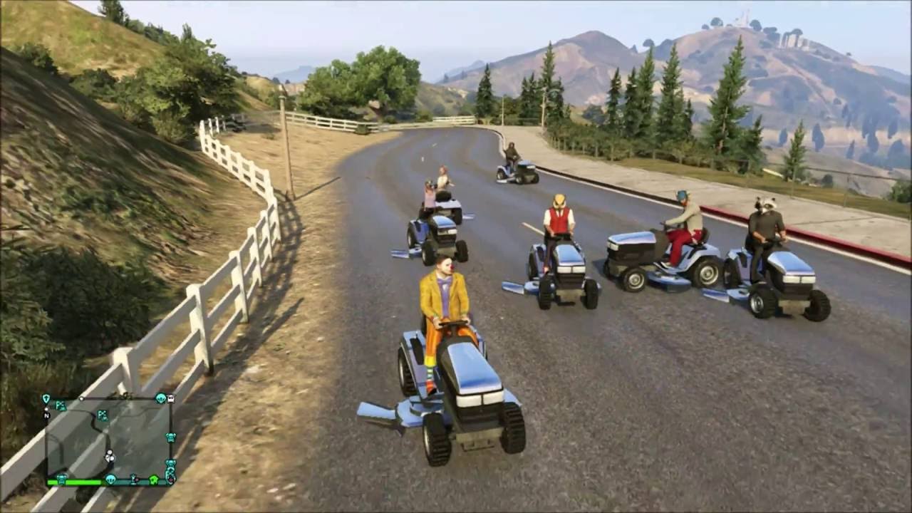 Gta V - Lawn Mowers And Bmx Bikes