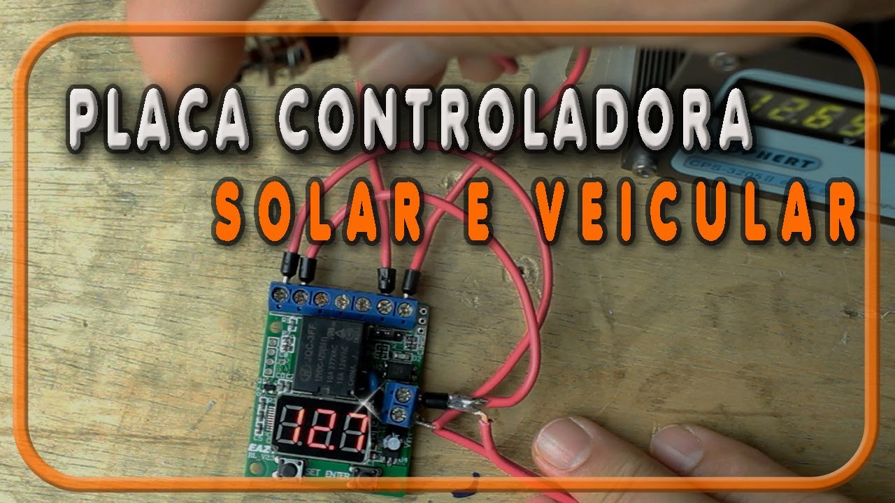 Energia solar Placa controladora para automatizar sistema solar e controle de cargas de baterias