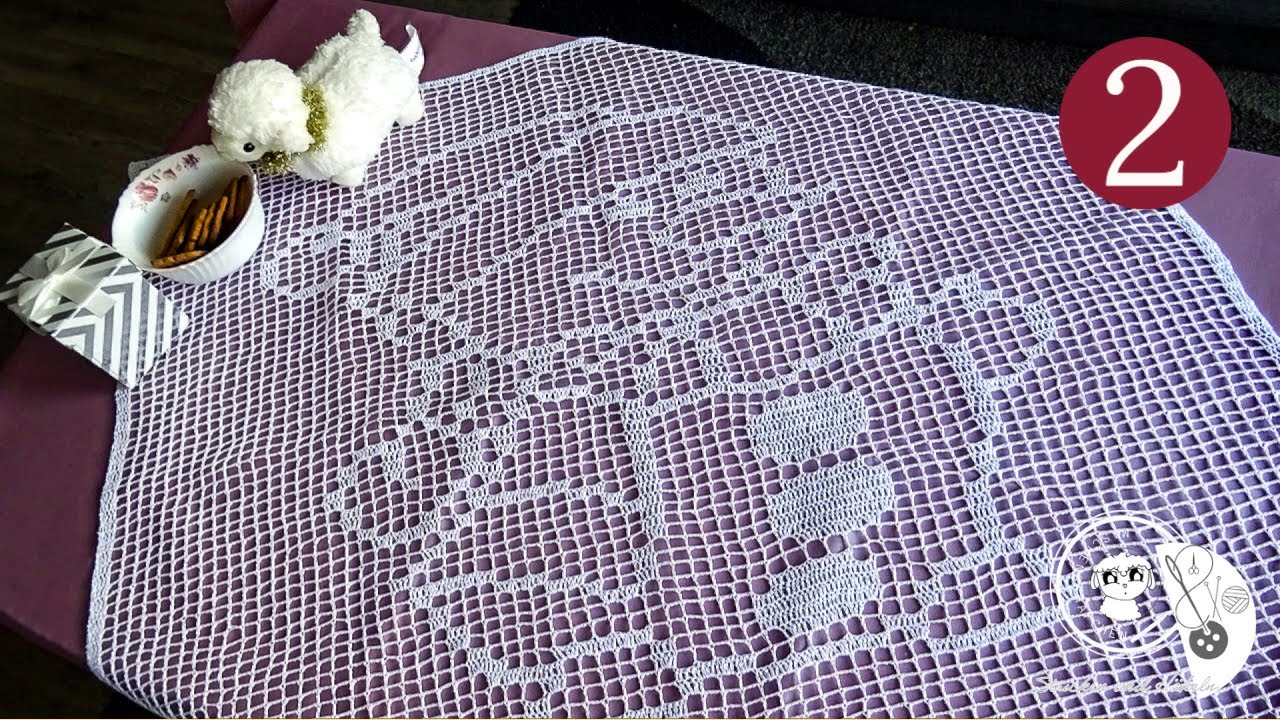 Filethäkeln ☃️ Schneemann ☃️ Teil2/ Mitteltischdecke / Maschenschäfchen