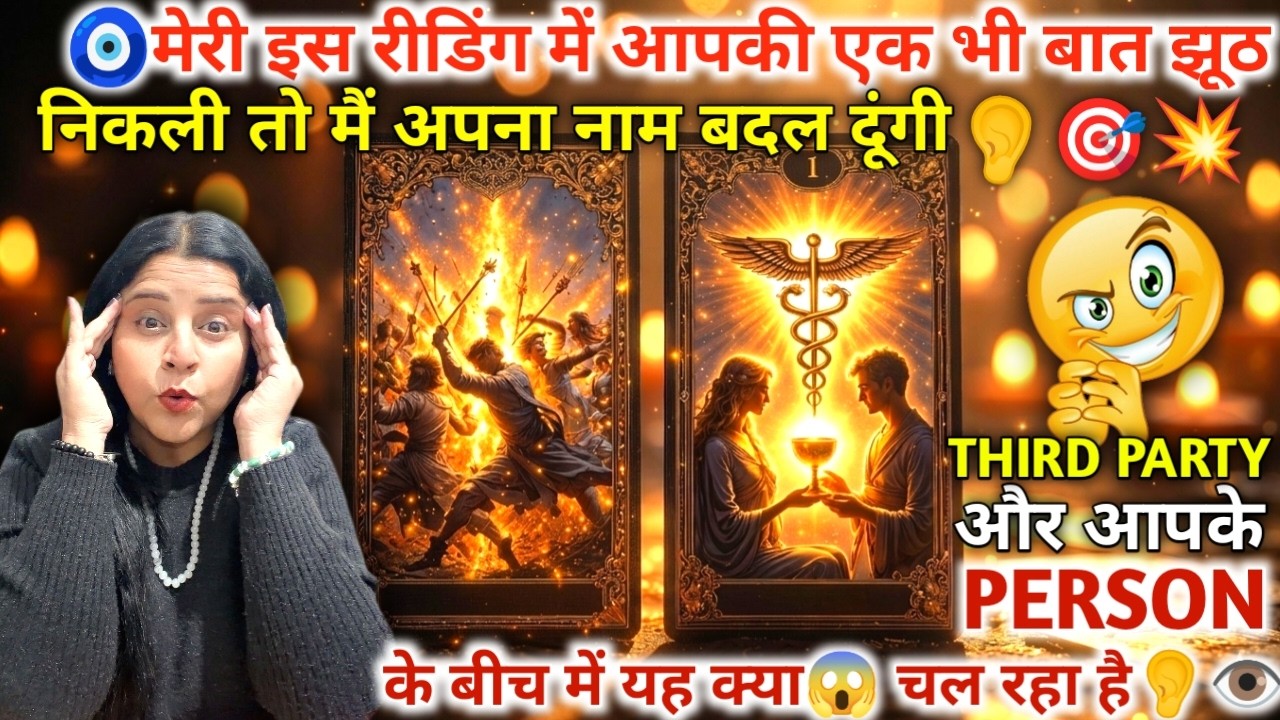 🧿THIRD PARTY और आपके PERSON के बीच में यह क्या😱🫢 चल रहा है👂🎭🎯| HINDI TAROT CARD READING | #tarot