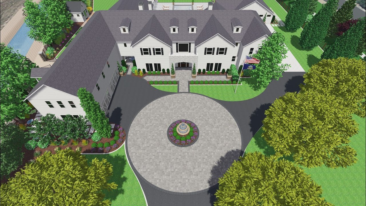 European Modern Final Landscape Design - Eagle Residence