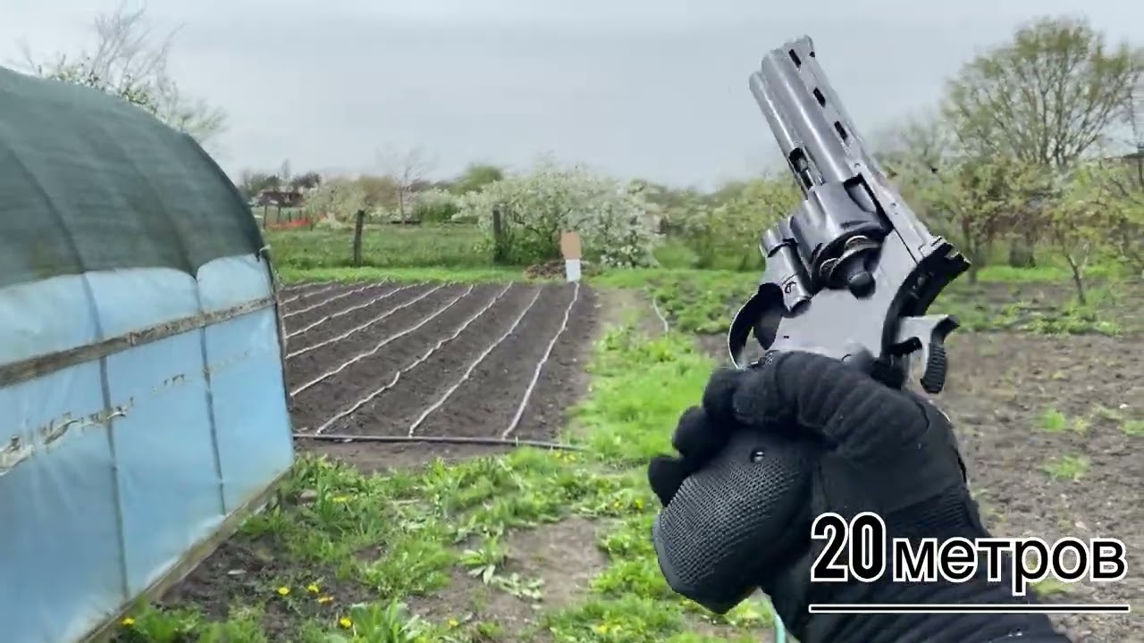 Тест страйкбольного револьвера Colt Python 6' KWC