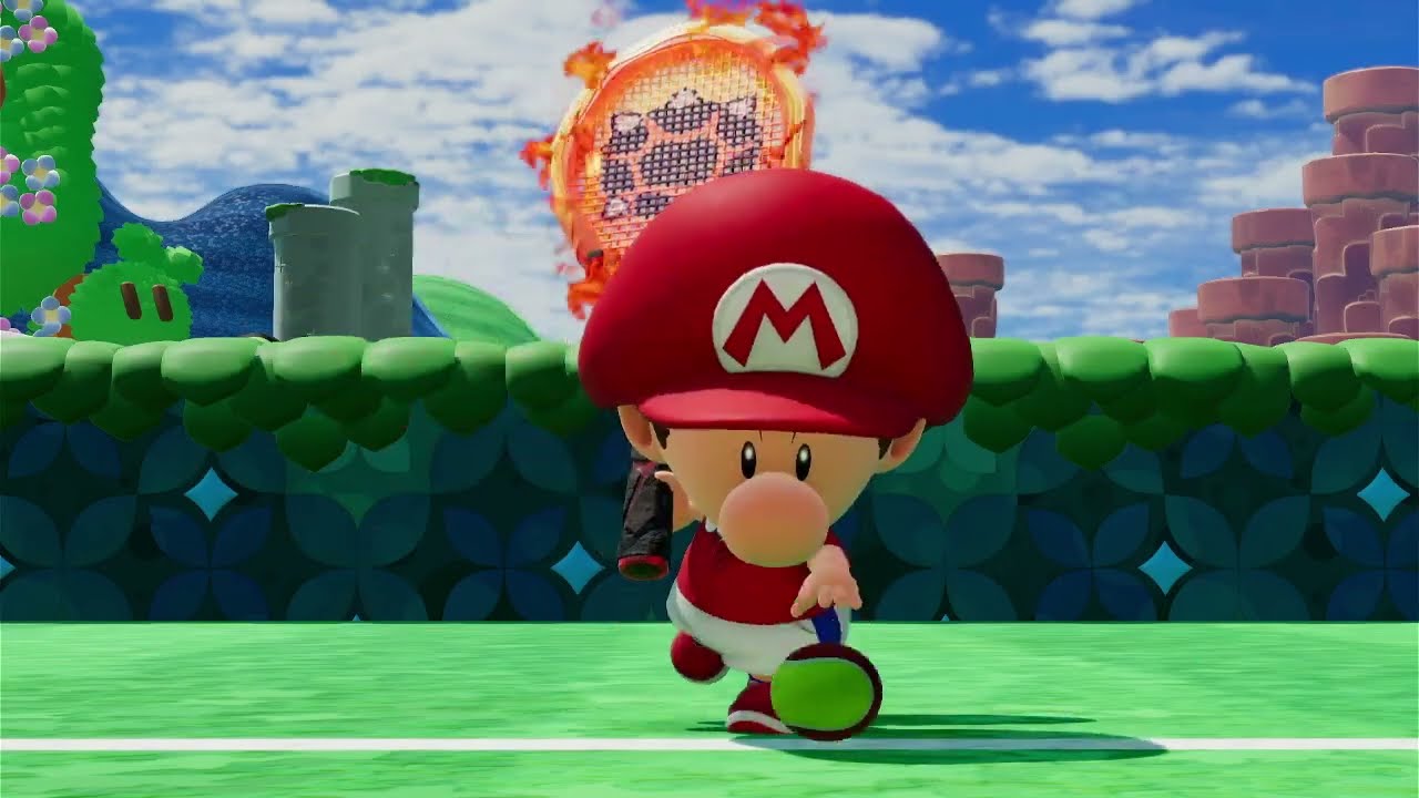 Mario Tennis Fever Baby Mario and Rosalina the PRO VS Mario and Luigi Novice Free Play! WONDER COURT