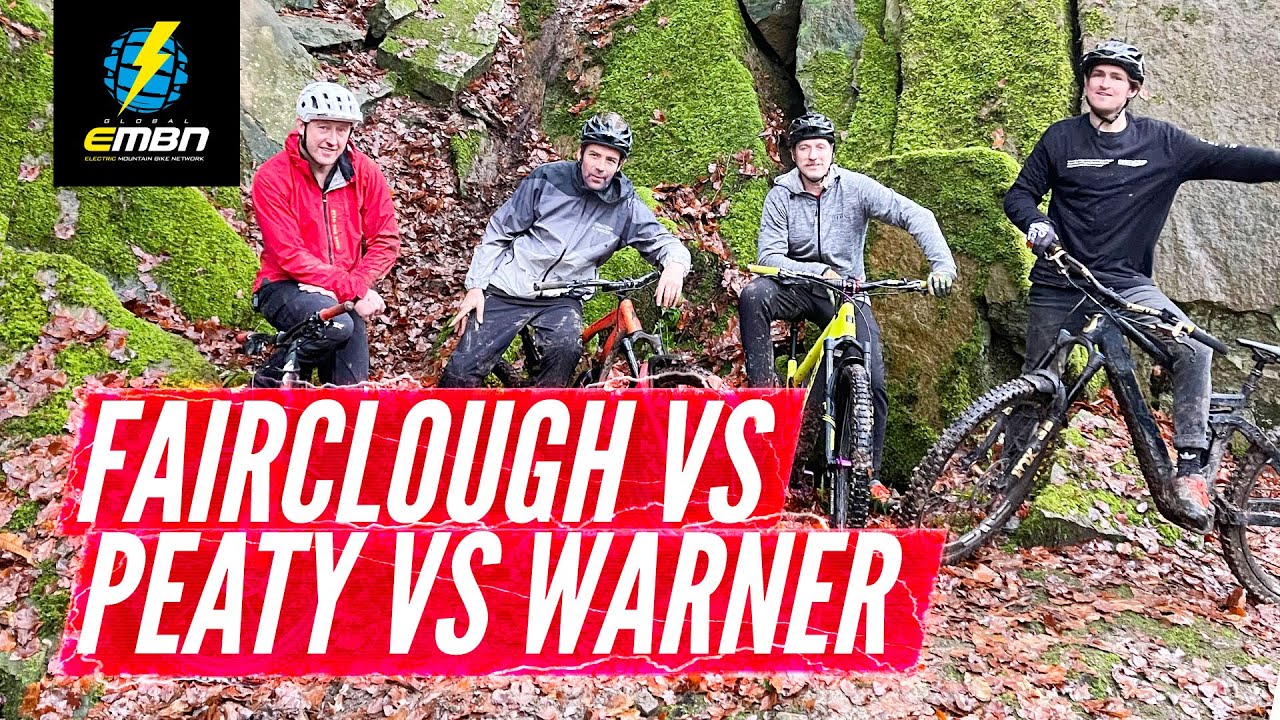 Brendan Fairclough, Rob Warner & Steve Peat Ride E Bike Trials Head To Head!