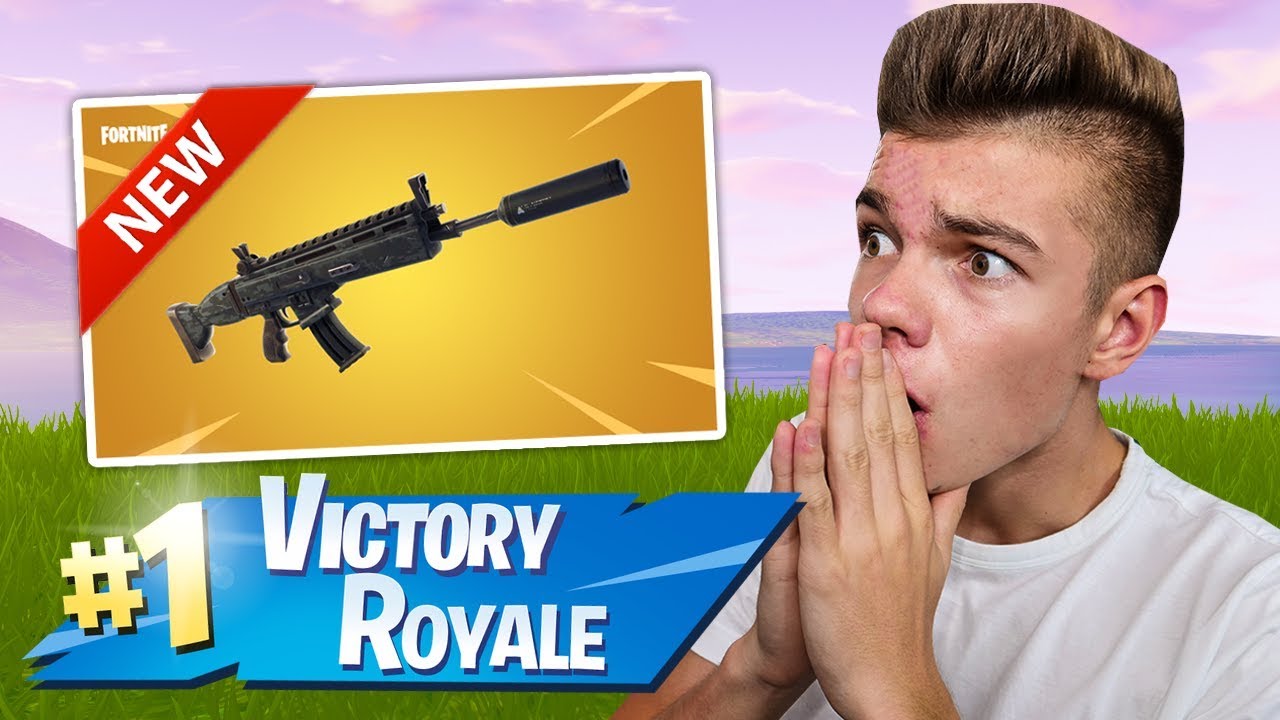 Wygrałem *NOWĄ* Bronią *SCAR Z TŁUMIKIEM* GRĘ w Fortnite!