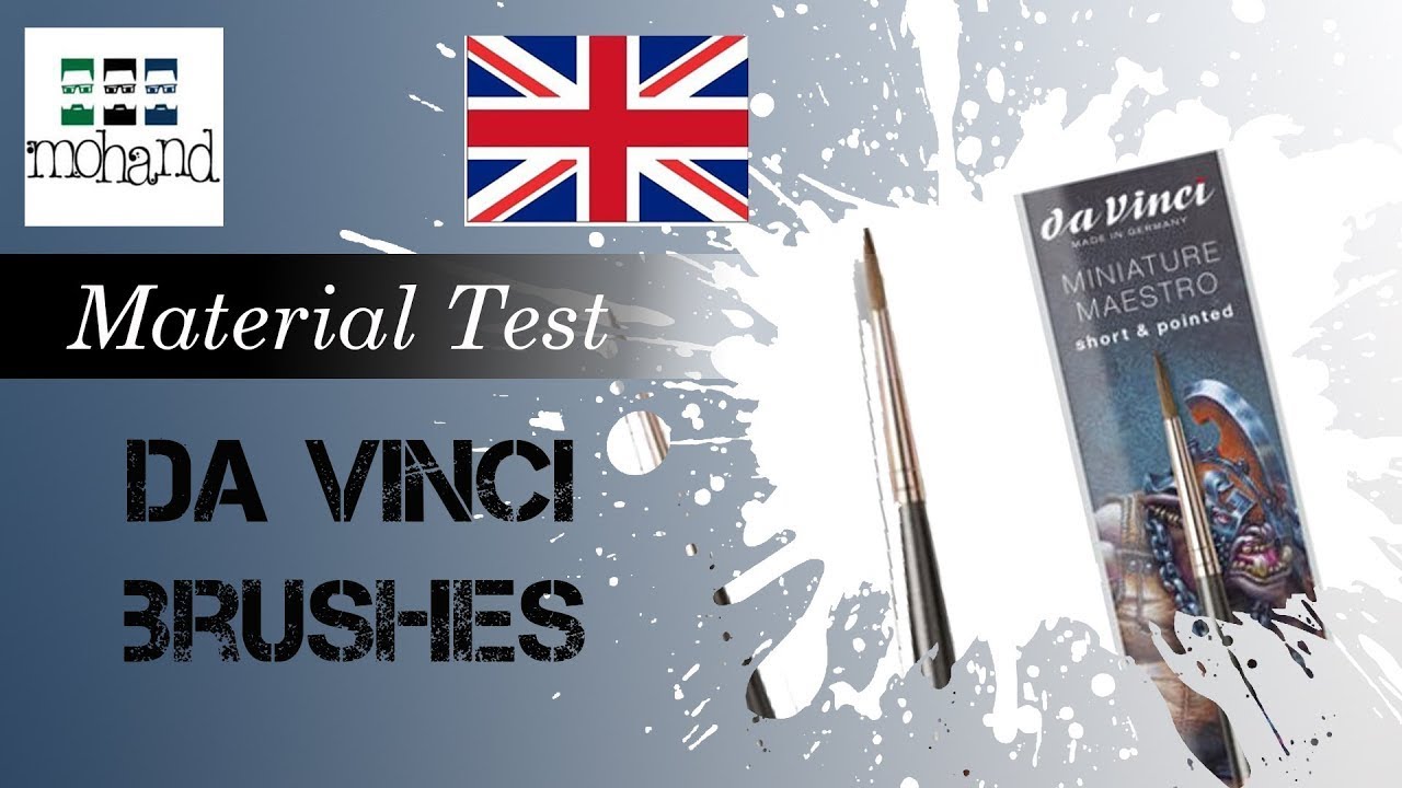 🇬🇧 Material Test Da Vinci Brushes for miniature painting