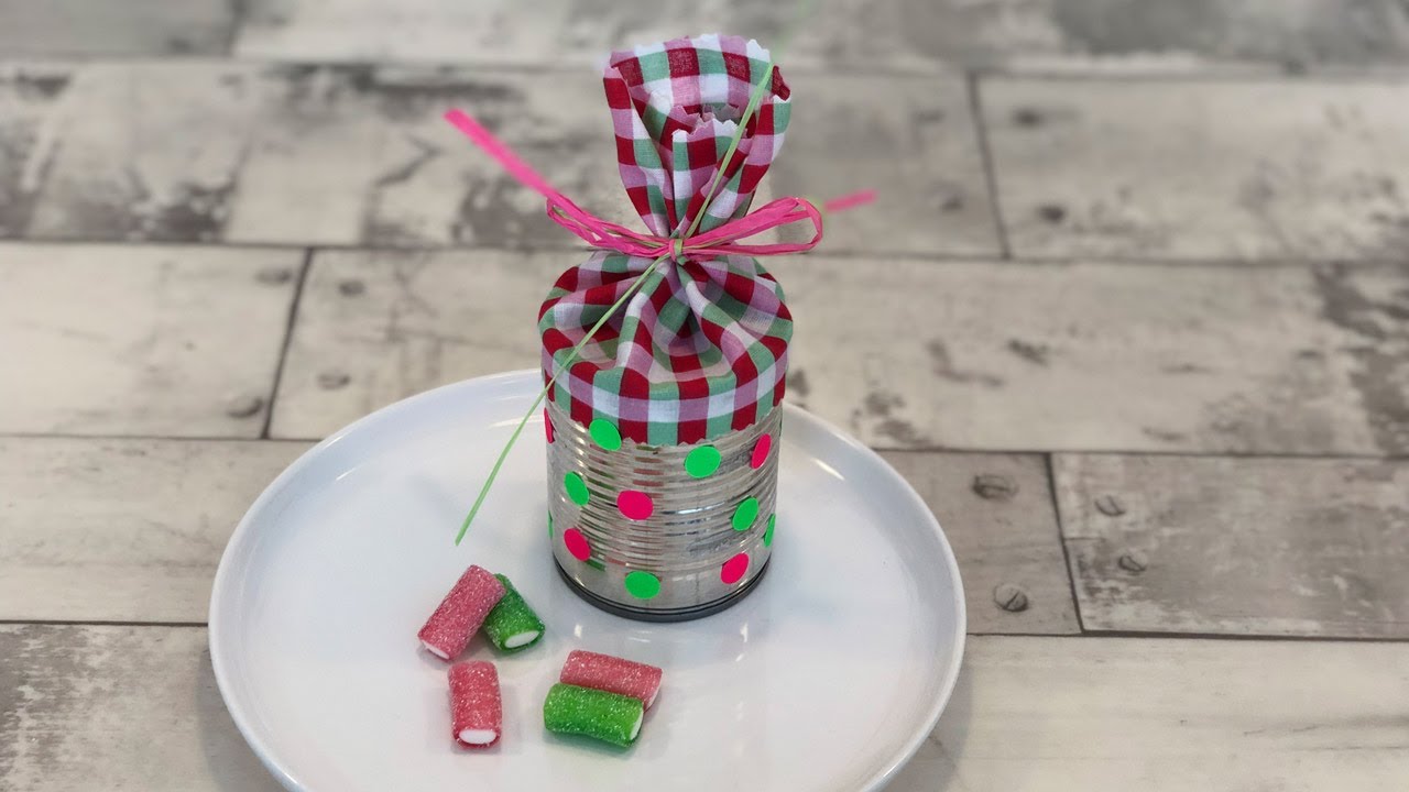 DIY Geschenk Dose (Partydeko, Einschulung, S&uuml;&szlig;igkeiten)