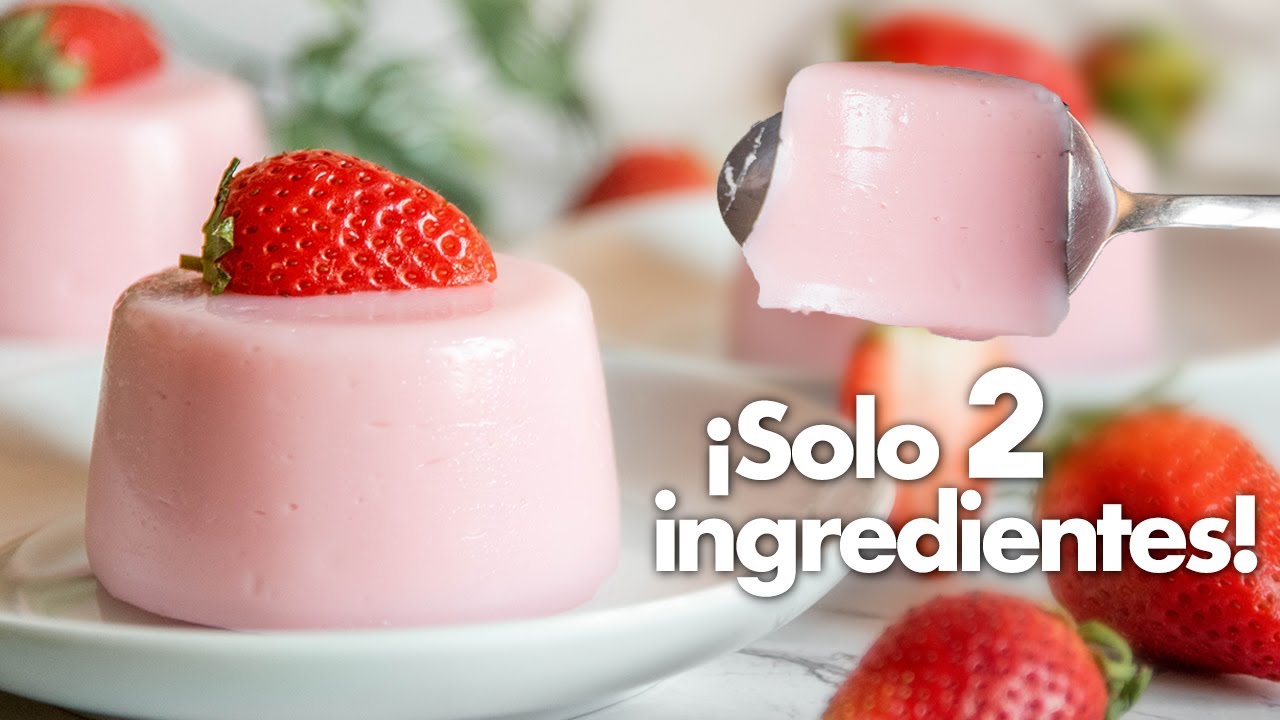 POSTRE de Fresa SIN HORNO con 2 INGREDIENTES 🍓 | Postre Fácil y Rápido en Microondas ❤️