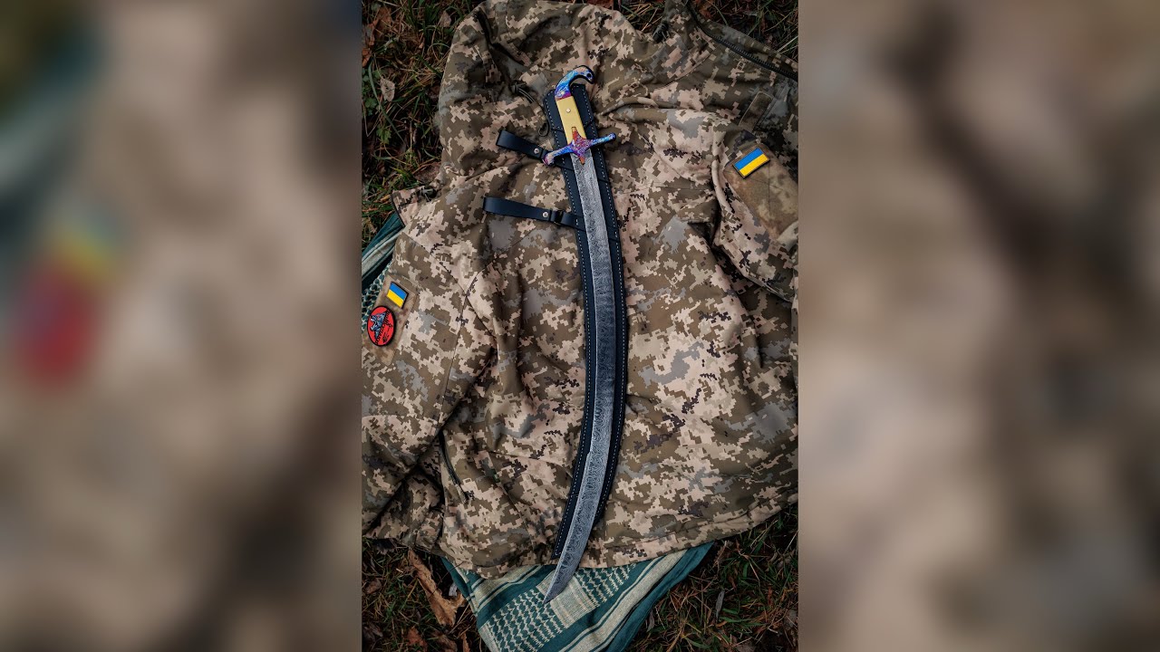 Damascus steel saber