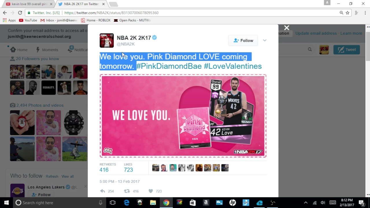 Kevin Love Pink Diamond Confirmed!