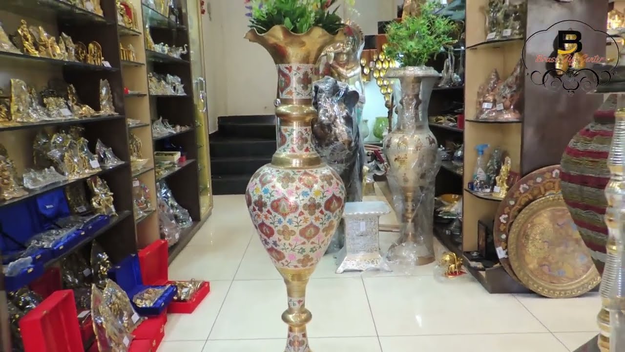 Brass Home & Garden Decorative Flower Pot - 4 .5 Feet (F465) || Flower Vase || 4.5 फीट का फूलदान