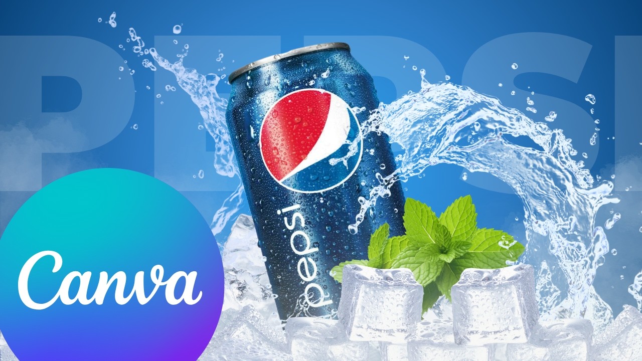 Я создал дизайн Pepsi в Canva