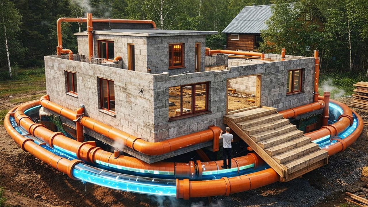 The Man Spent More Than 1.5 Years Building A House For His Family | By @DmitryLukinDIY