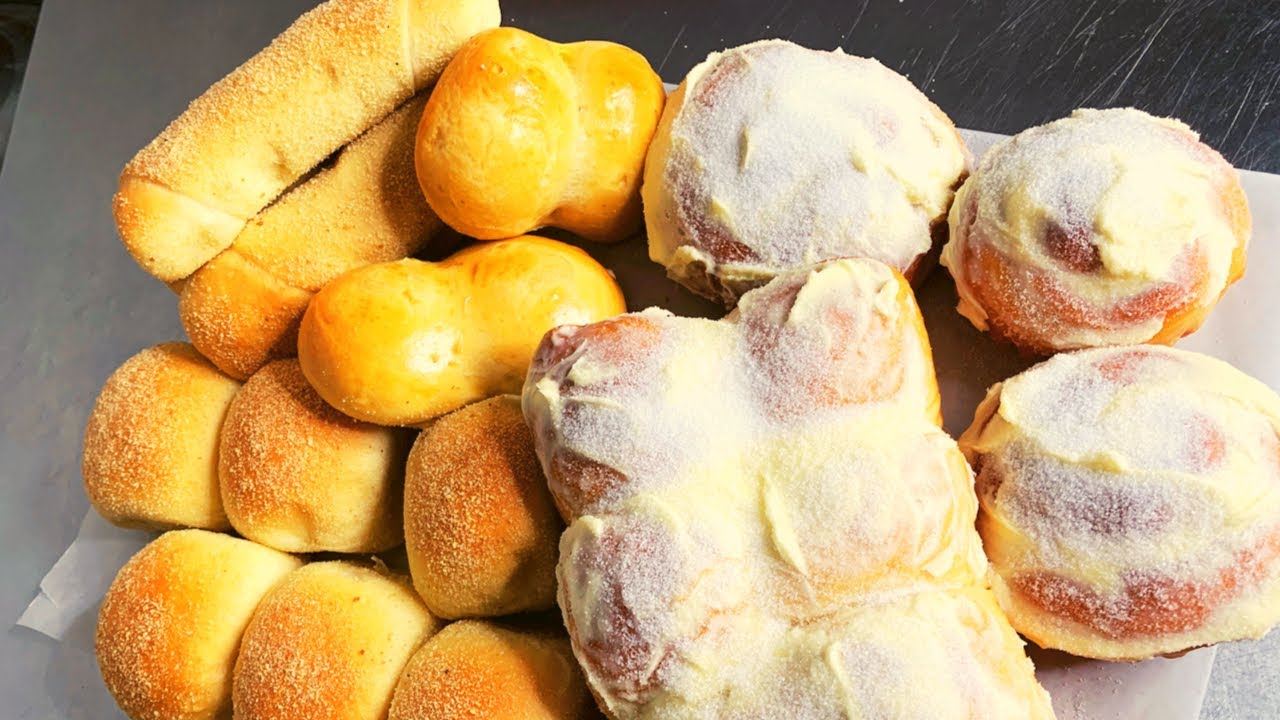 5 Klase ng Tinapay Isang Timpla  ng Dough [Pandesal, Spanish Bread, Monay, Pan De Siosa, Ensaymada]