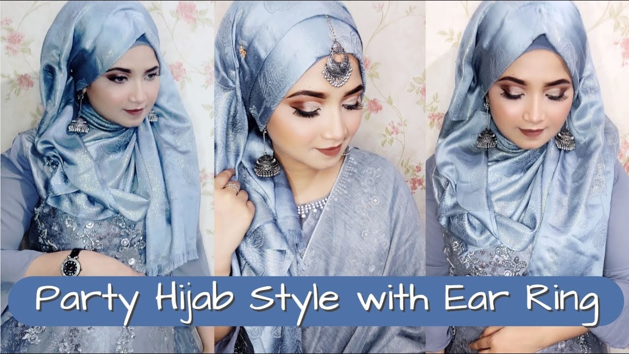 Party Hijab Style With Ear Ring || Hijab Style By Nipa || Beauty Reflect By Nipa