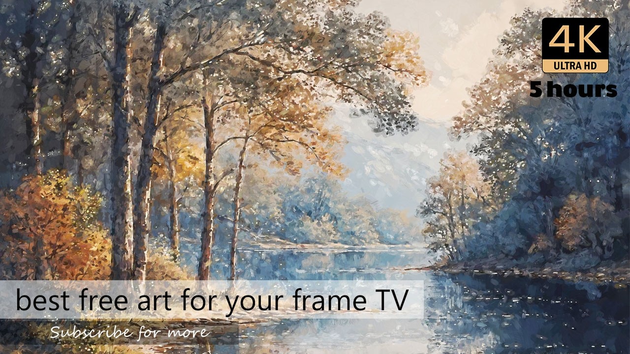 Serene Autumn Forest River | 4K Ultra HD Frame TV Art (5 Hours)
