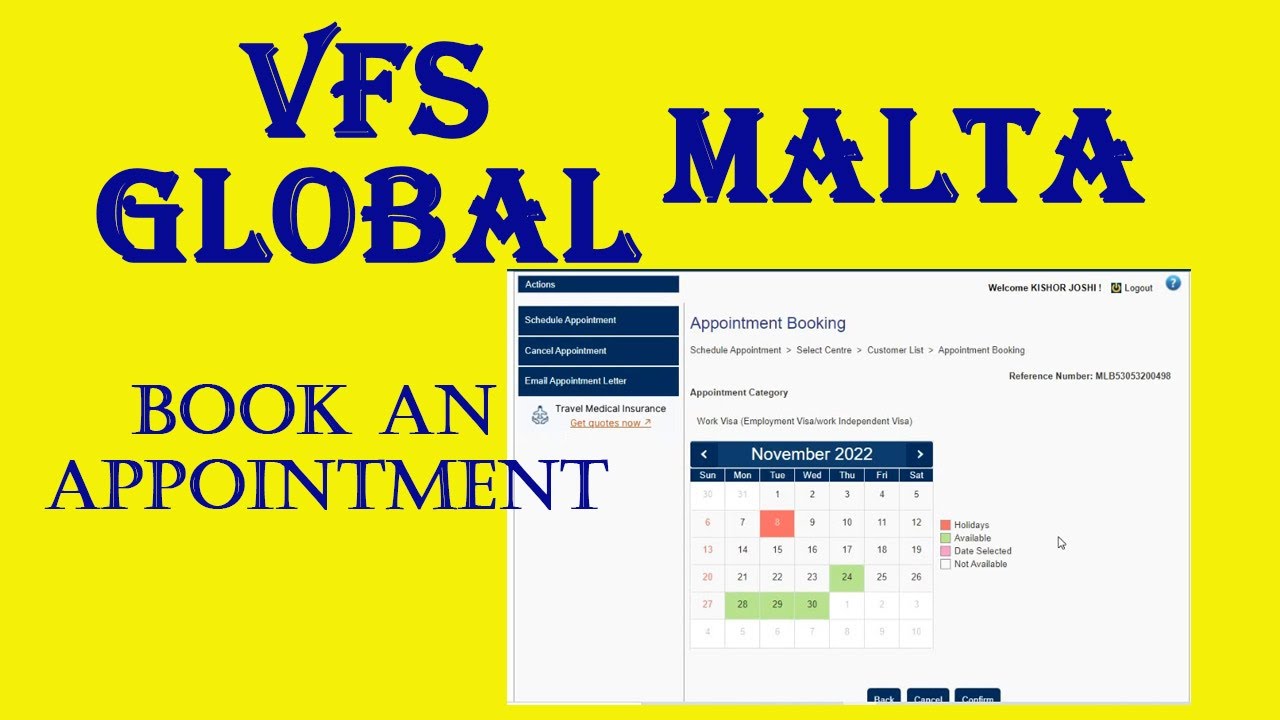 VFS Global MALTA Book an Appointment from Nepal.