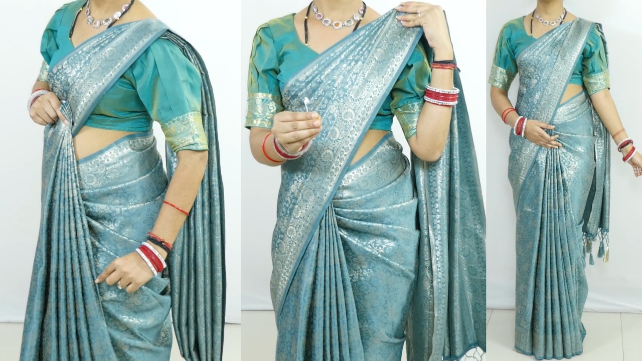 Wedding Guest Special - Easy Silk Saree Draping Step-by-Step | How to wear a saree Perfectly