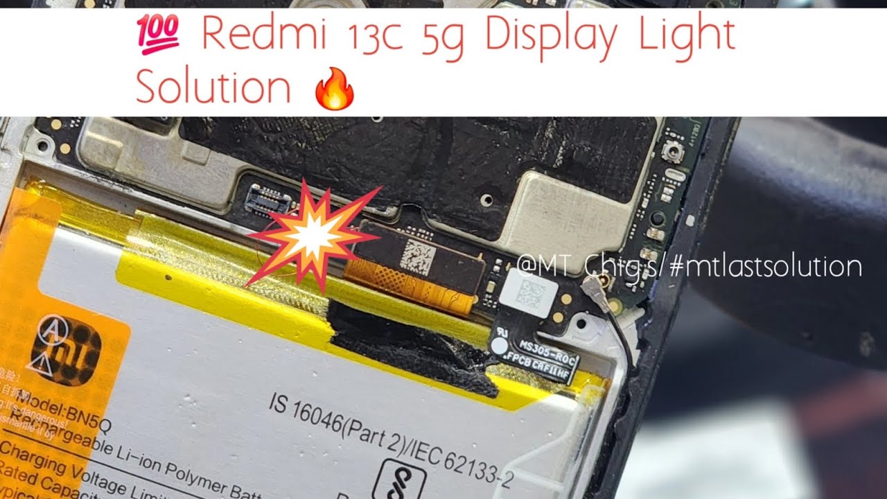 ✅️ Redmi 13c 5g Display Light jumper Solution 🔥 #mtlastsolution 