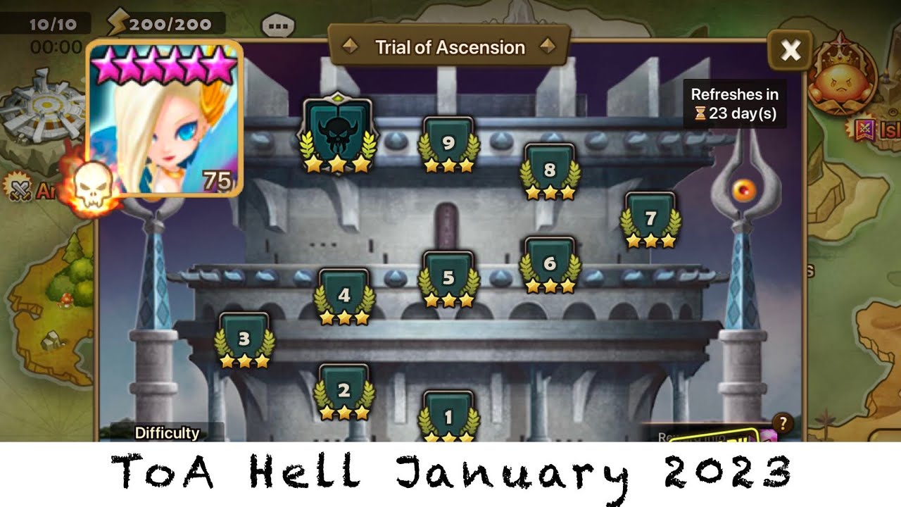 Summoners War : ToA hell January 2023 FL.1 Laima