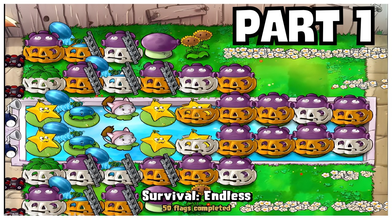 Plants Vs. Zombies: Survival Endless Gameplay – Part 1 | Flags 1–50