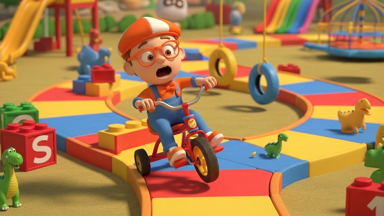 Blippi pegou o caminho errado de triciclo | Rimas Infantis e Canções para Crianças