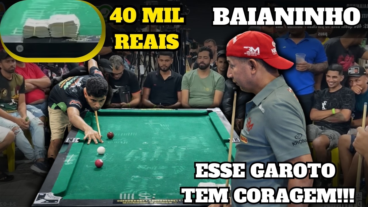ESSE GAROTO TEM CORAGEM! - BAIANINHO X VITOR - 40 MIL QUEM BATE 10