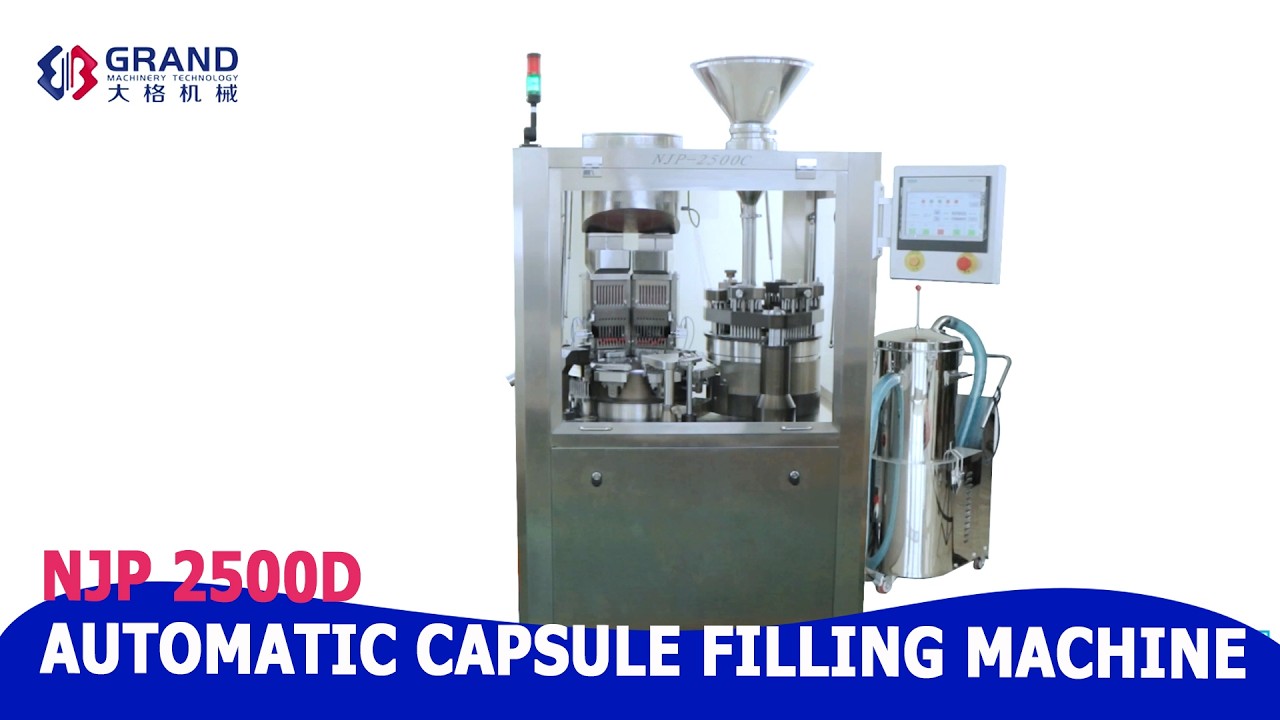 New Design NJP 2500D Automatic Powder Hard Capsule Filling Machine Powder Recovery Valve Feeding