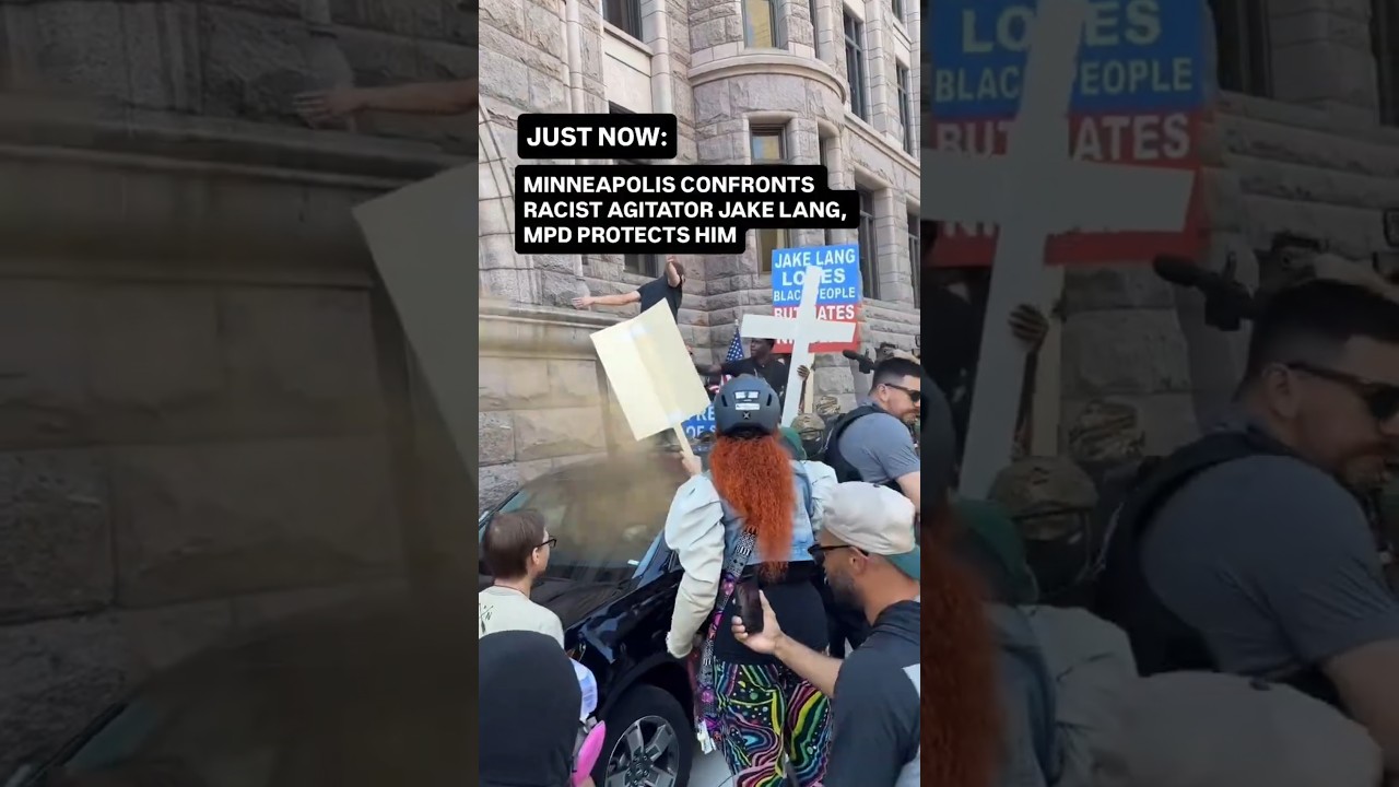 Minneapolis Crowd CONFRONTS Jake Lang as Chaos Erupts 😳 #Minneapolis #JakeLang #Politics