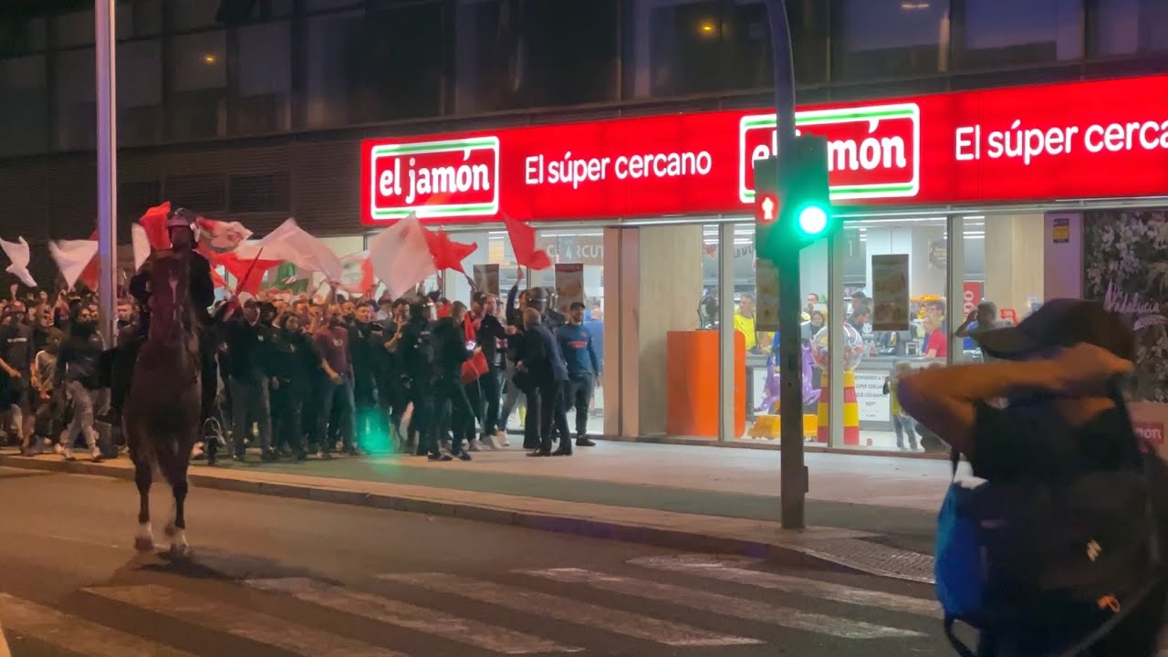 Llegada de los Biris a Carranza 2023 (Cádiz C.F. Sevilla C.F.)
