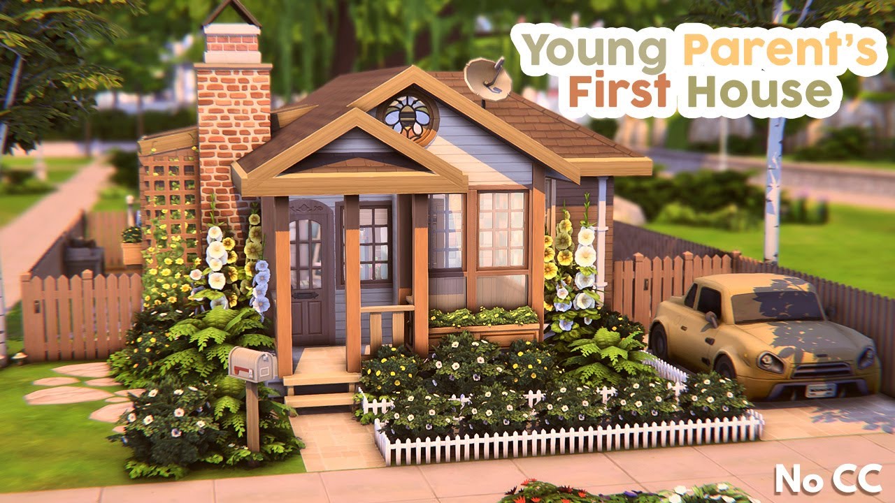 Young Parents First House ✨  The Sims 4 Speed Build (No CC)