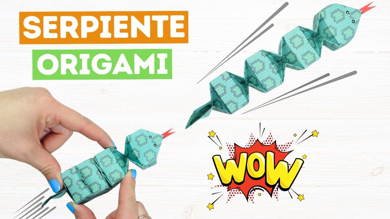 🐍 Cómo hacer una serpiente de papel deslizante en origami