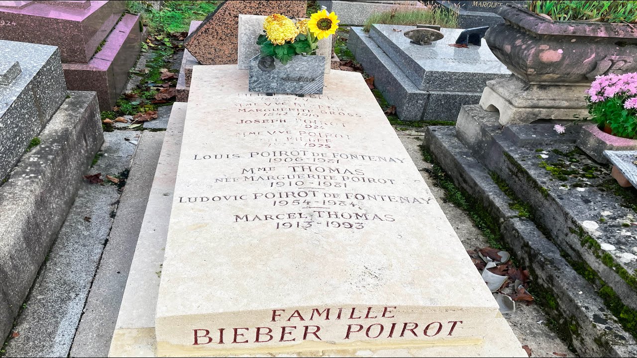 Tombe de Geneviève de FONTENAY présidente du comité Miss France. Cimetière parisien d’Ivry