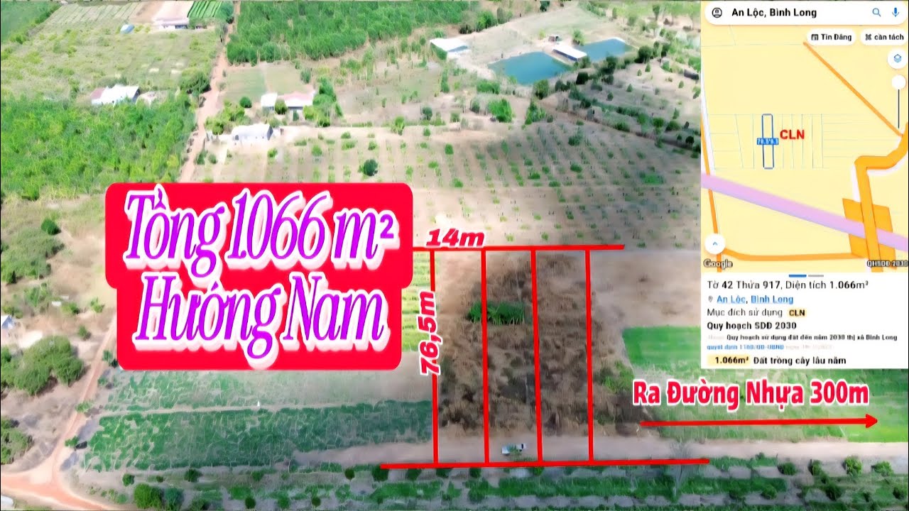 (69) 179tr | Đất Phường An Lộc ra nhựa 300m cách nhà máyxi măng chỉ 1km LH 0867251968 @bdsbinhphuoc