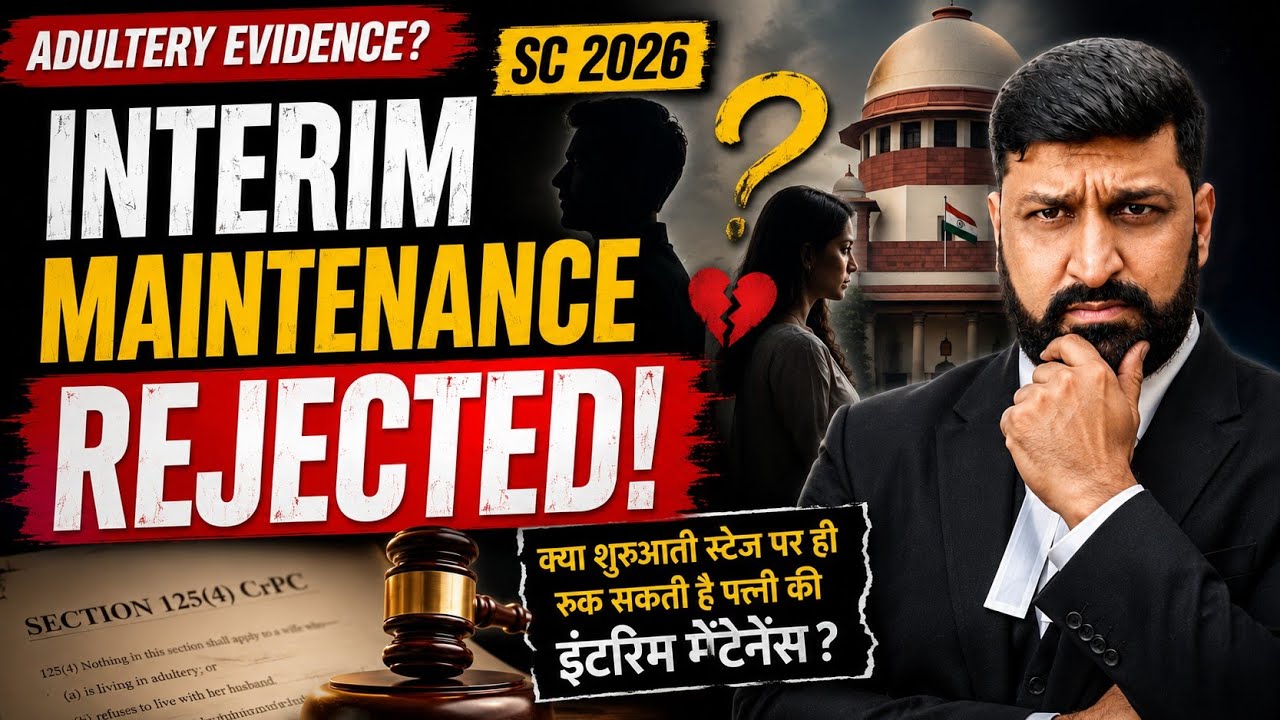 Interim Maintenance Rejected on Adultery Ground | Section 125(4) CrPC | Supreme Court 2026