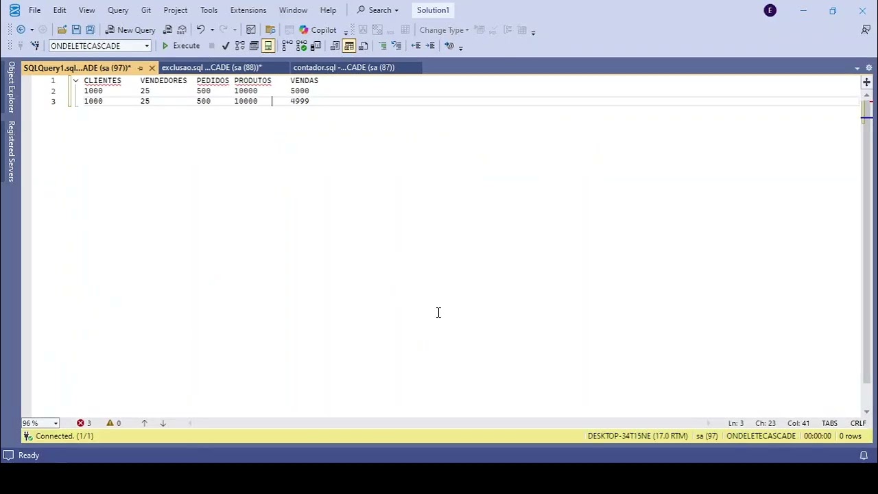 Quando usar ou não usar On Delete Cascade no SQL Server.