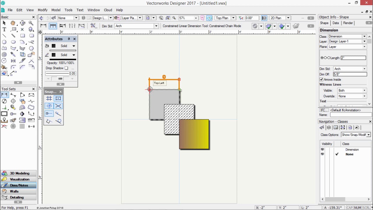 2017 Vectorworks Fundamentals - Dimensions
