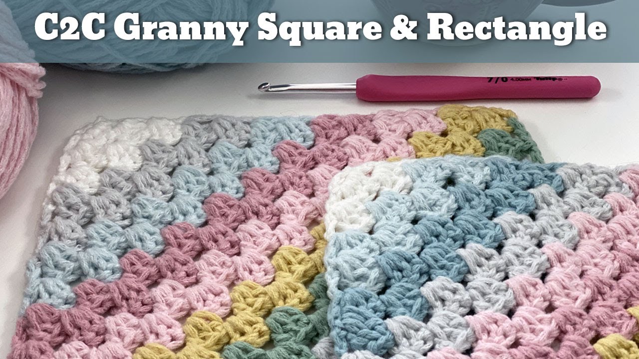Corner to Corner Granny Square Pattern - and Rectangle | Easy Crochet Blanket