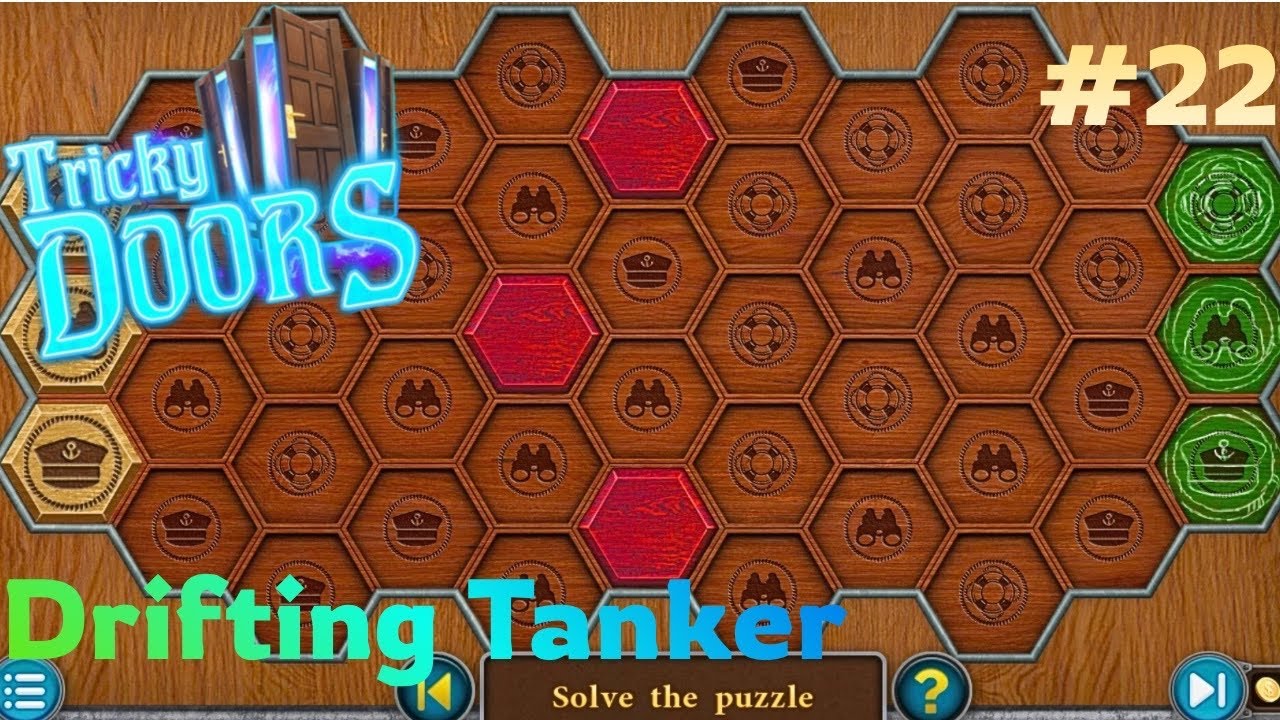 Tricky Doors Level 22 Drifting Tanker Hexagonal chip Puzzle || Tricky Doors Gameplay