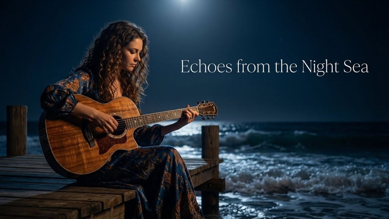 Echoes from the Night Sea (Fingerstyle Solo) | Relaxing Acoustic Guitar Instrumental