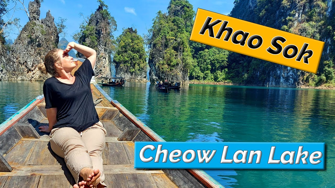 KHAO SOK Relaxing on a private boattrip on Cheow Lan Lake & Rajjaprabha dam, Thailand