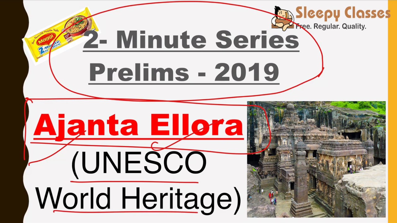 2-Minute Series - History - Ajanta Ellora Caves || Prelims 2019