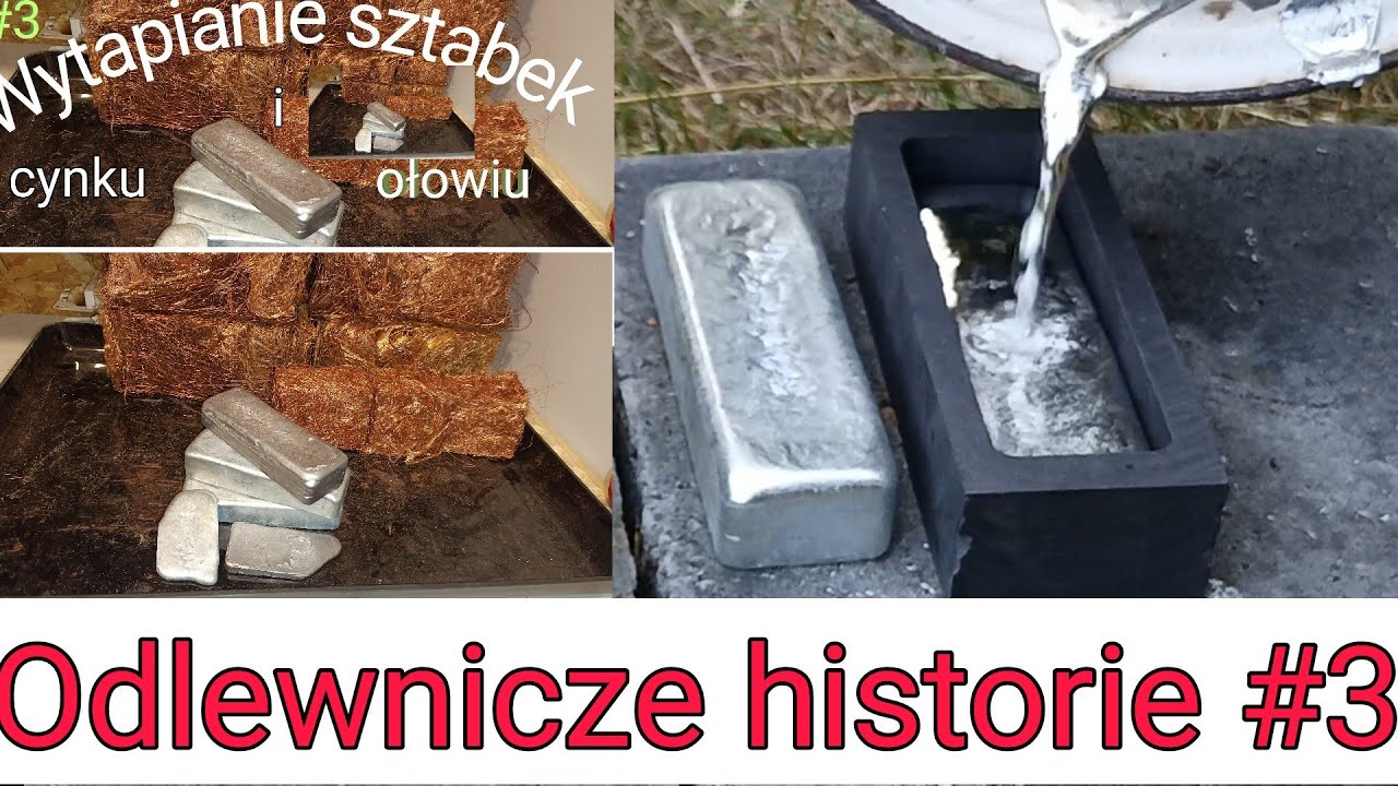 #3 Odlewanie cynku i ołowiu. Kilka słów o cynku z baterii. #melting #cynk #ołów