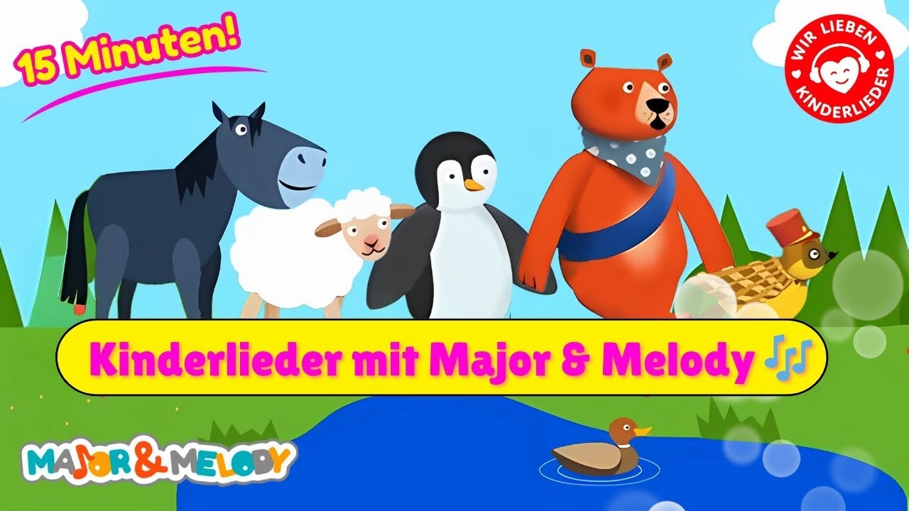 15 Minuten mit Major & Melody 🎶 Kinderlieder nonstop!
