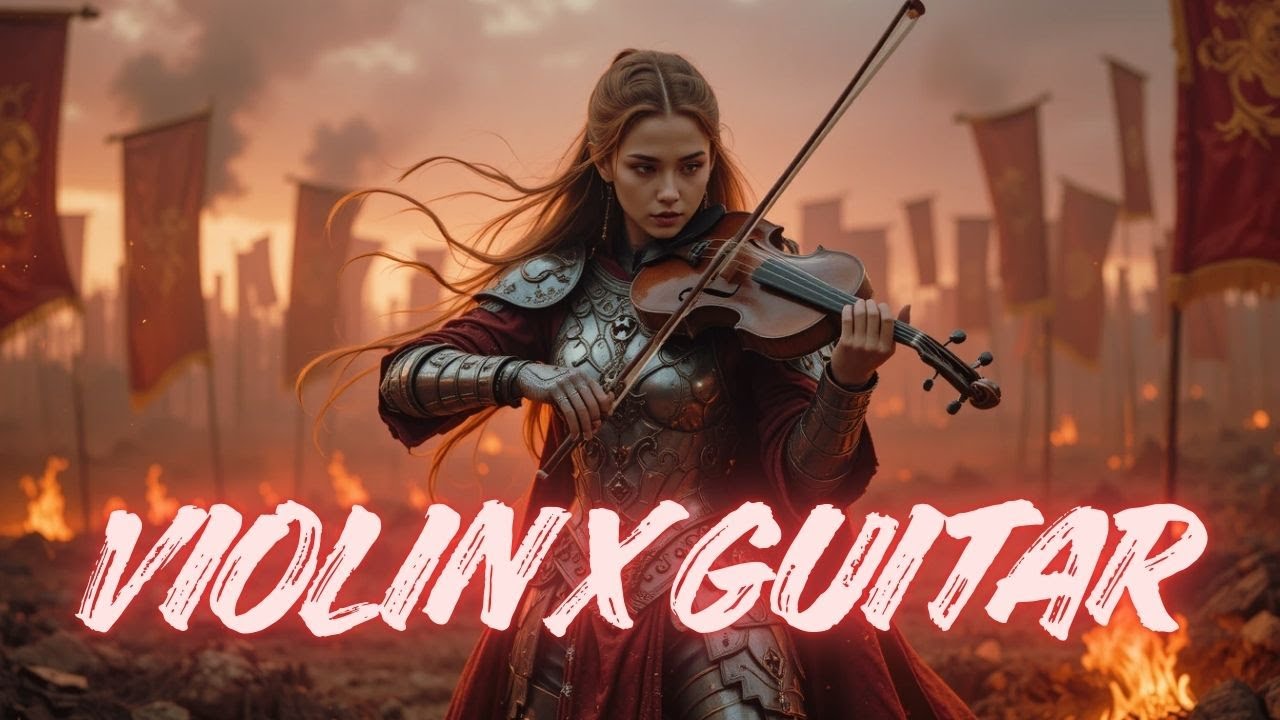 🔥⚔ Symphony of Fire and Steel | Epic Guitar & Violin Battle in a War-Torn World 🎻🔥
