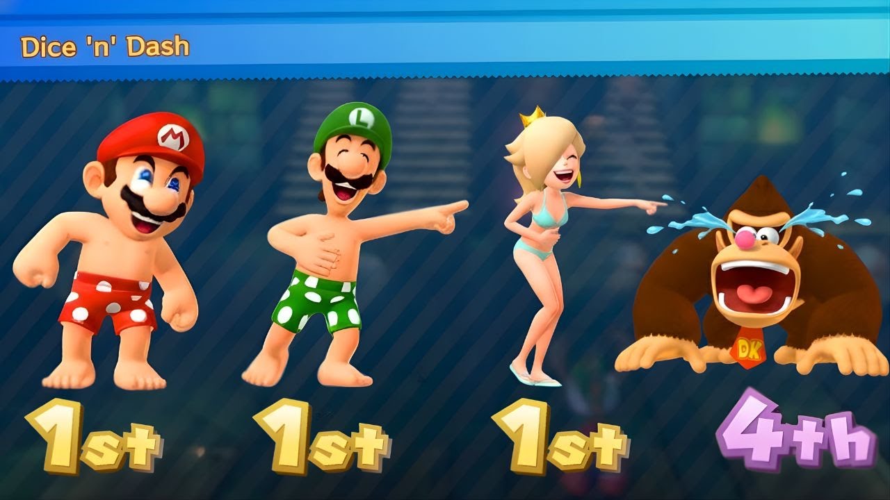 Beach Chaos! Mario vs Luigi vs Rosalina | Mario Party 10 Minigames